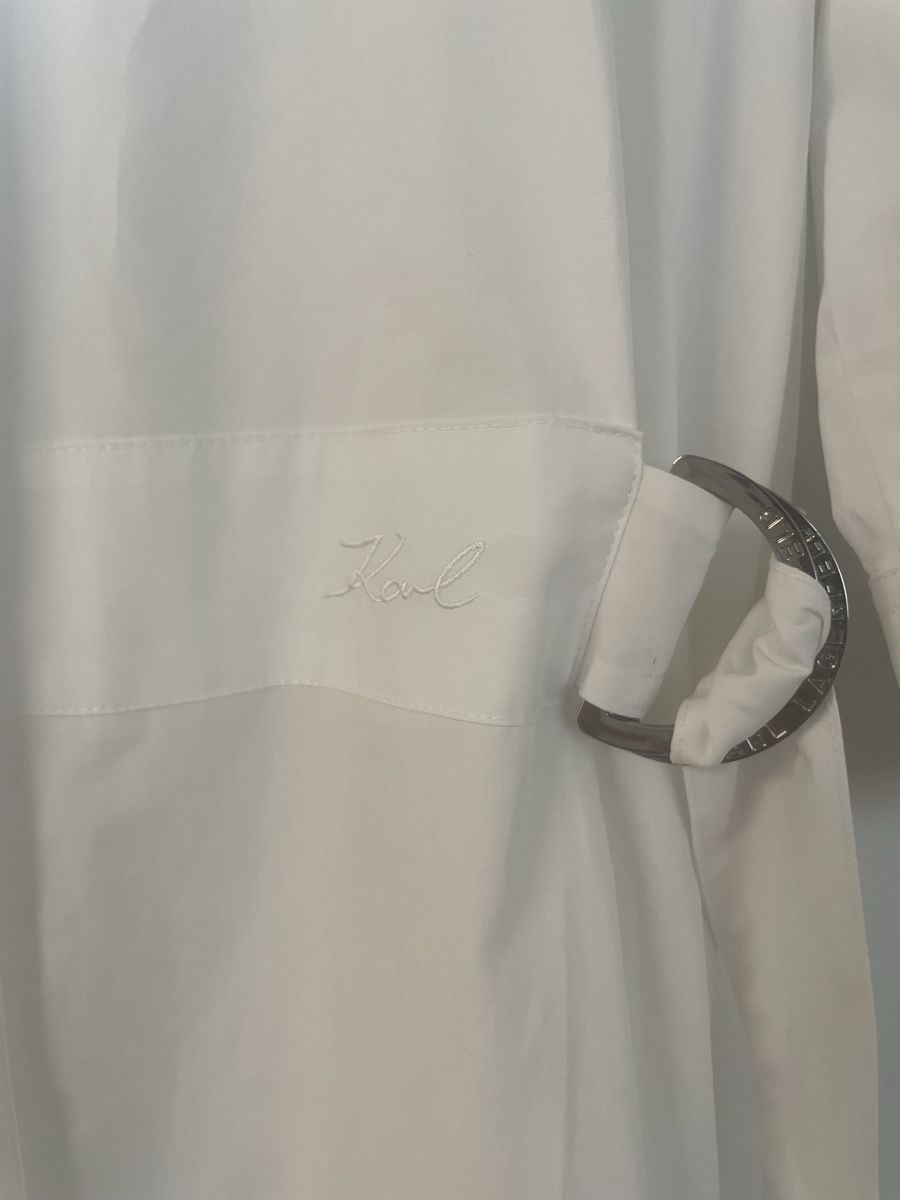 Karl Lagerfeld Vestiti: Karl Lagerfeld Hemdblusenkleid Weiss Baumwolle Gr. 36 – Nuovo (secondo la descrizione) da Steinhausen venduto da Marmottarosa 3