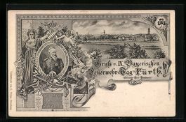 Ganzsache Bayern PP15C37 /01: Fürth, IX