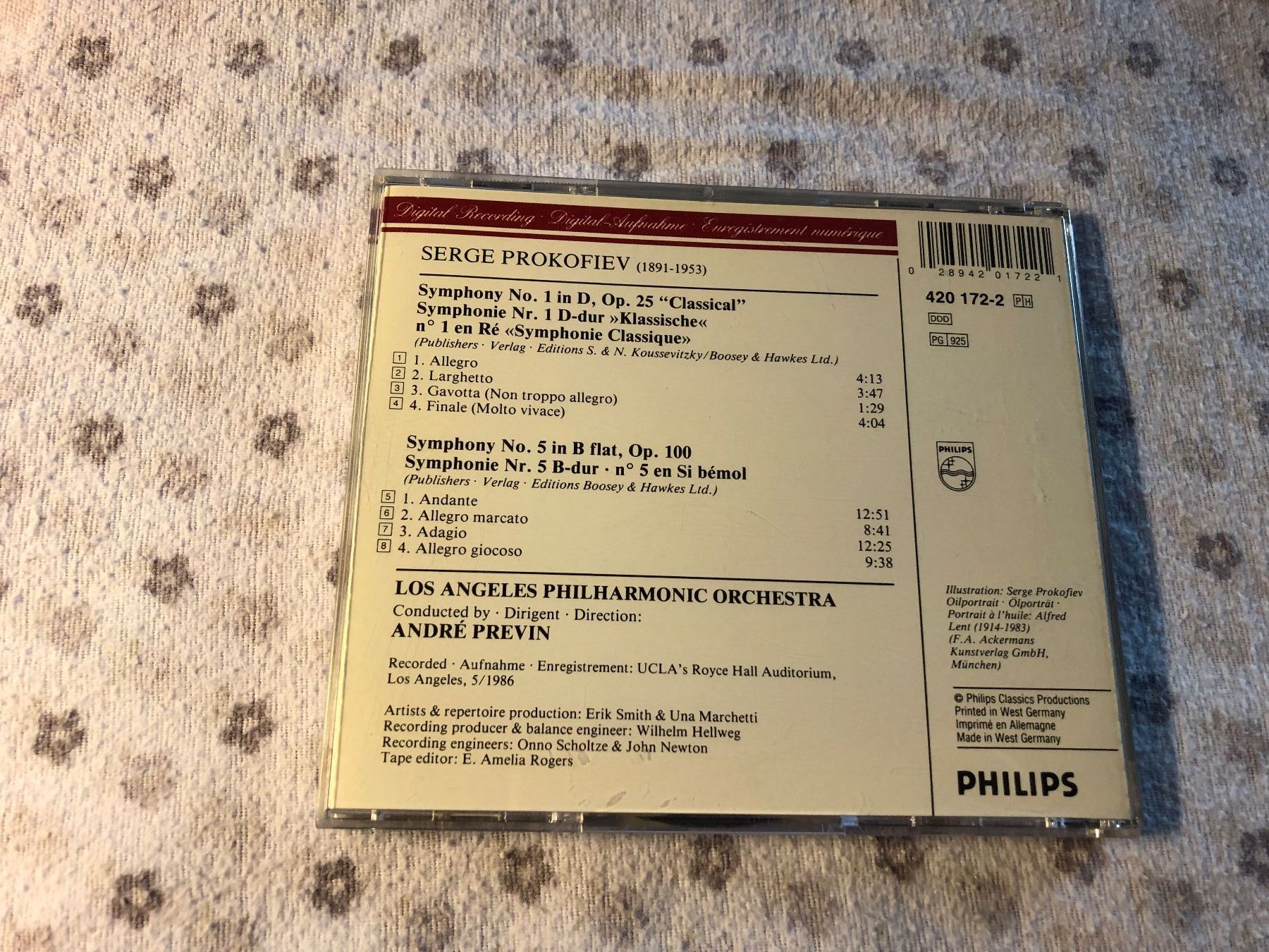CD: Prokofiev: Symphonien Nr. 1 & 5 - CD – Usato da Schübelbach venduto da Bemafaja 1