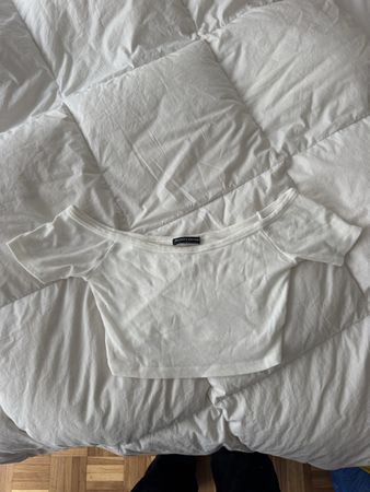Crop top Brandy Melville blanc taille unique bon état