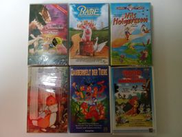 6 VHS-Videokassetten mit Kinderfilmen (Angebot 1)