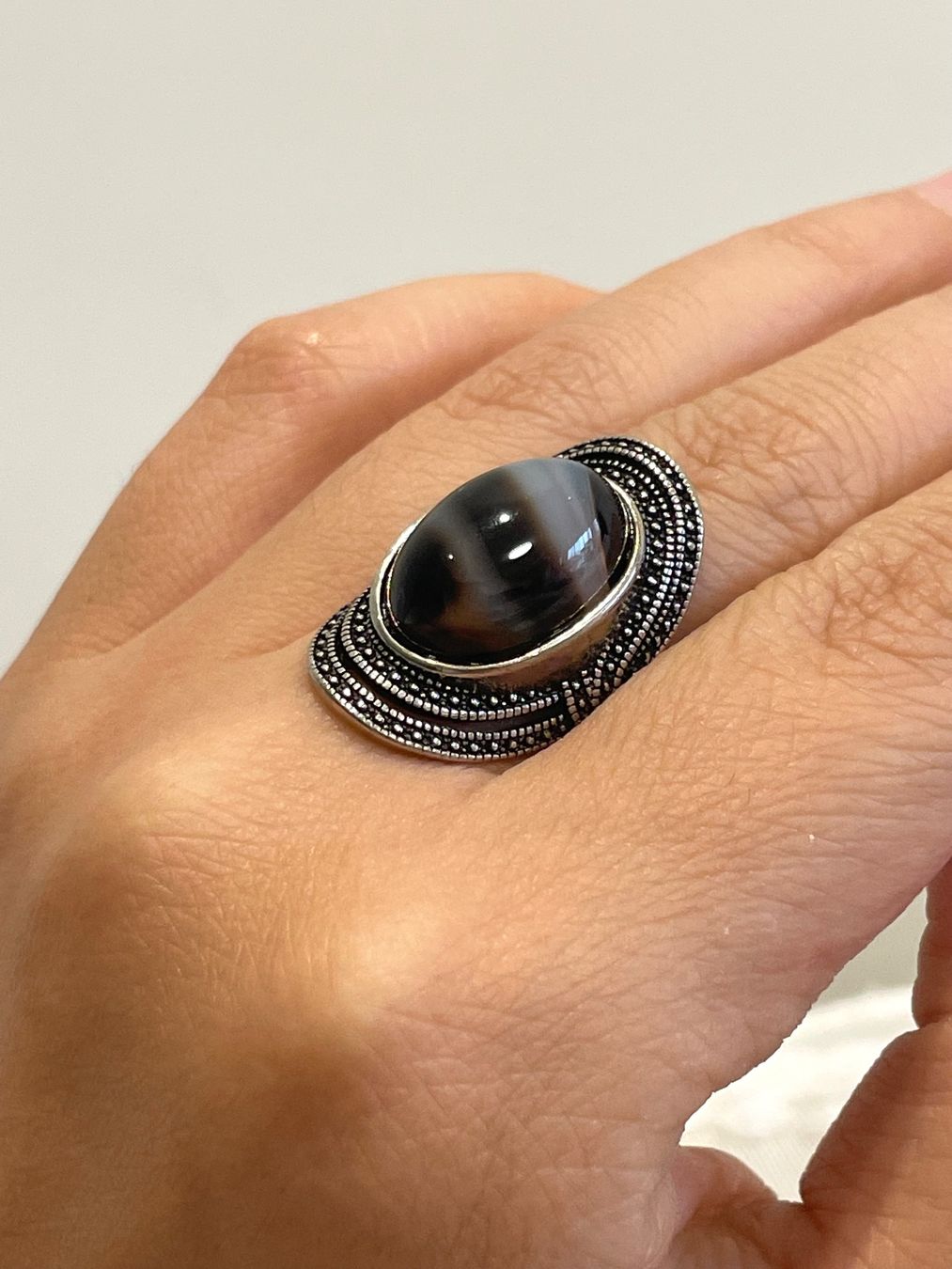 Bagues: Echter, sehr transparenter Achat-Ring – Neuf avec emballage d'origine à Schiers par sisikristall 2