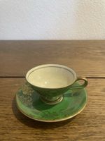 Kaffeetasse Untertasse Hutschenreuther 87 Bavaria grün gold