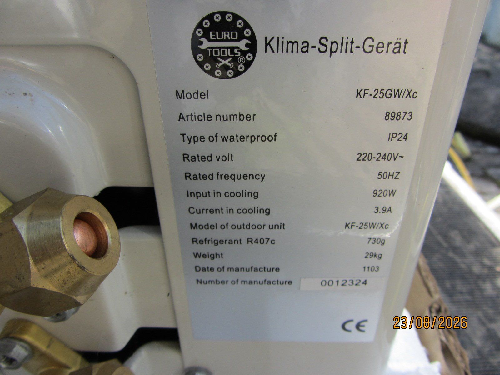 Condizionatori: Klima Splitgerät Eurotools 9000 BTU Neu  Original verpackt. – Nuovo e nell'imballaggio originale da Boll venduto da Huweli 5