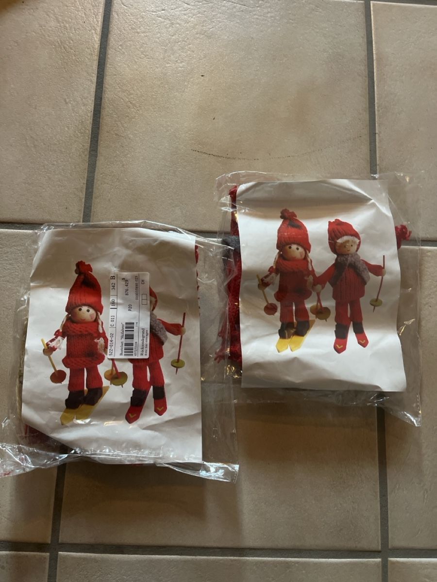 Kit bricolage: 2x Skifahrer Figuren Bastelset  – Nuovo e nell'imballaggio originale da Glarus venduto da chr_s287