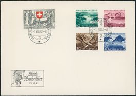 1952 - Pro Patria - Bundesfeier - Brief - Sonderstempel 1.8.