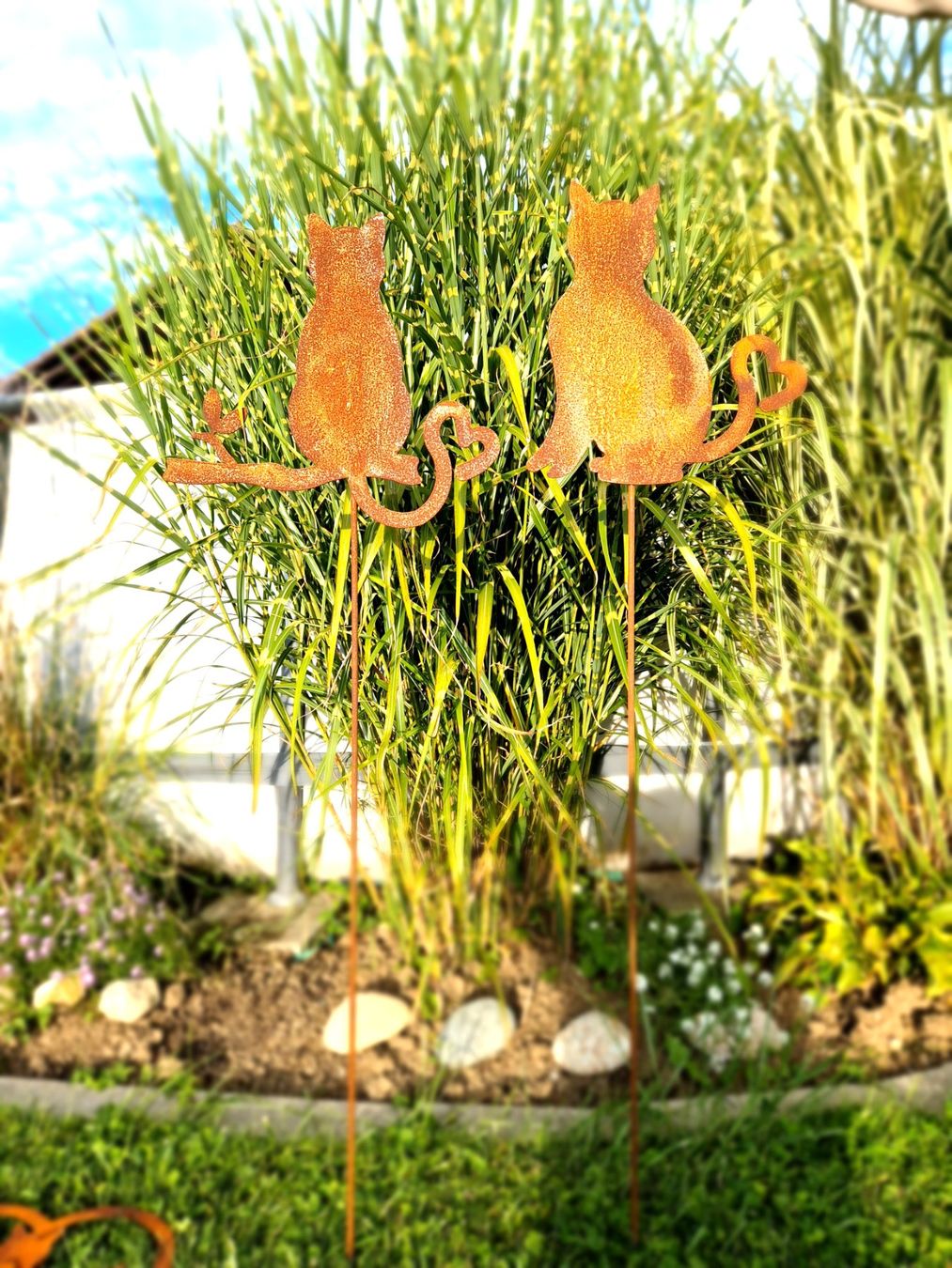 Tutte le decorazioni: Katzenset mit Herzen 120cm – Nuovo e nell'imballaggio originale da Matzendorf venduto da Gartendeko-Shop 1