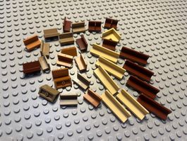 Lego 31x Paneel divers (tan, dark tan, braun)