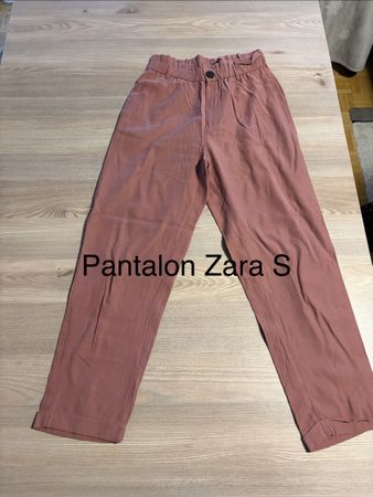 Pantalon Zara taille S rose poudré - parfait pour l'été!