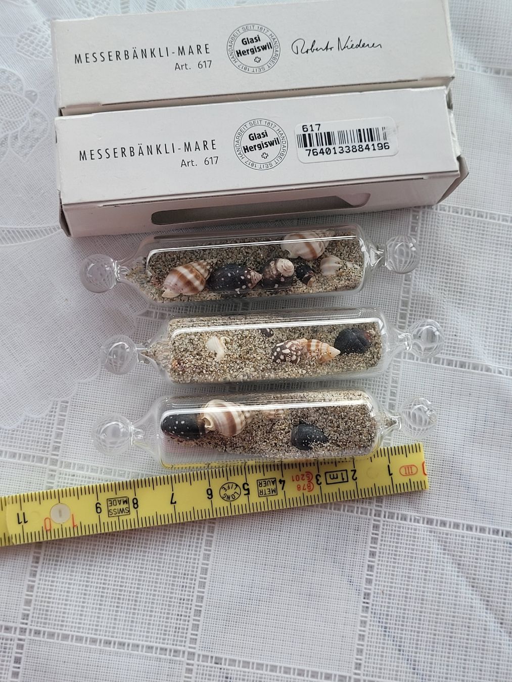 Glasi Hergiswil Toutes les décorations: 3 Schöne Messerbänke Glasi Hergiswil "Mare" – D'occasion à Buttikon SZ par Renco 2