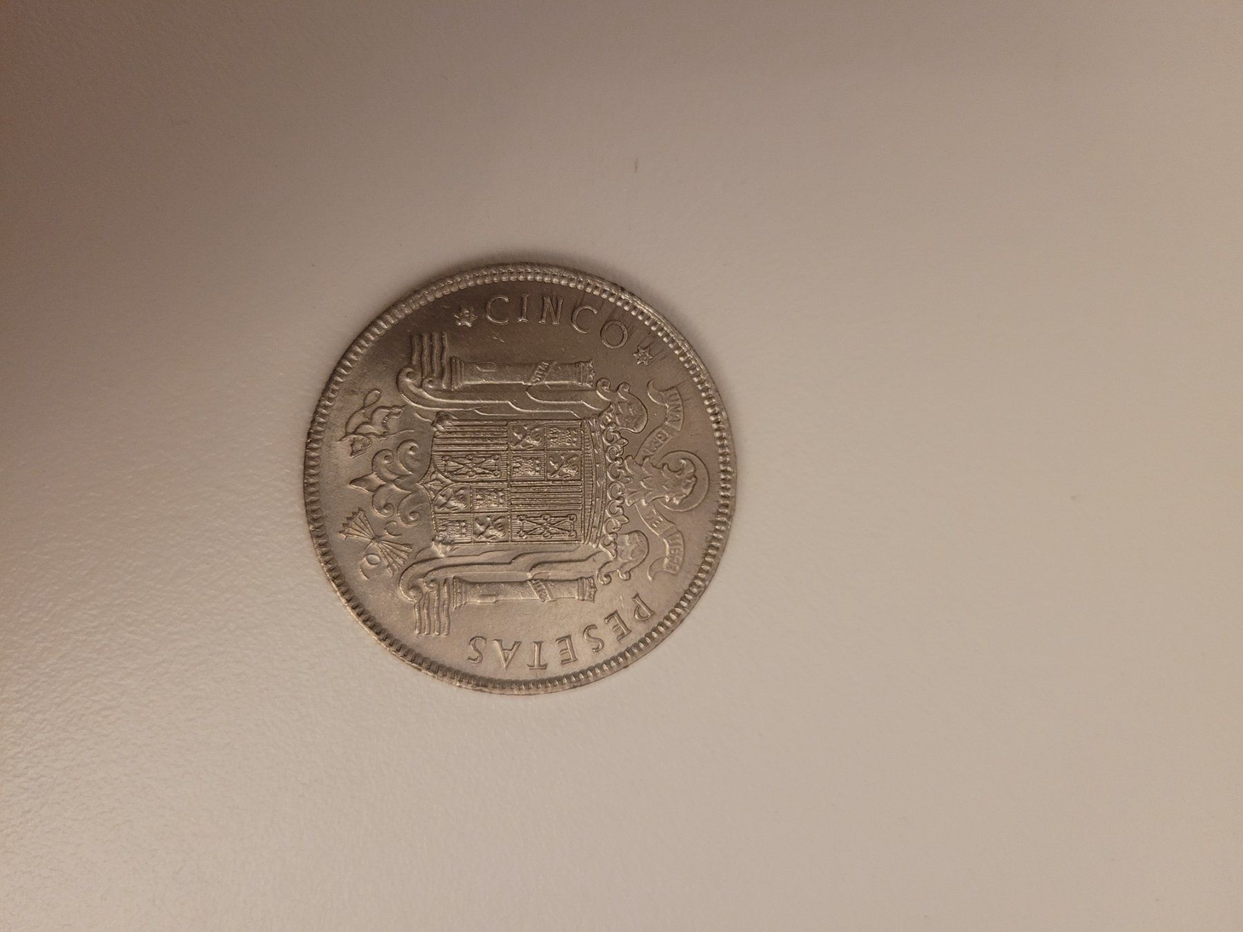 Tutti le monete: Spanien 1949 5 Pesetas Franco – Usato da Inwil venduto da Flower2325 1