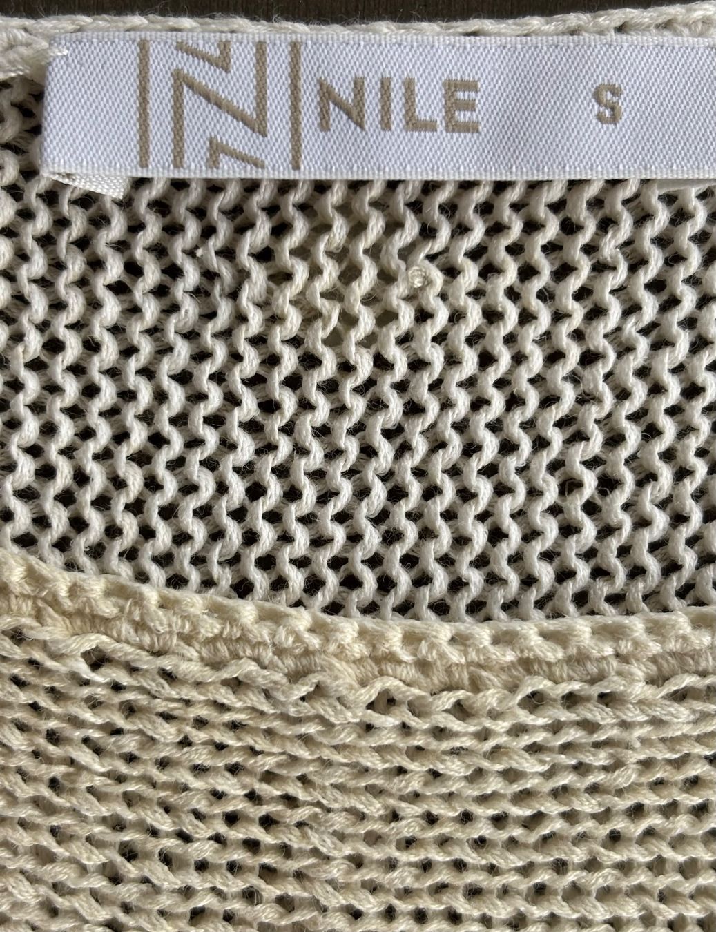 Nile Maglioni & Felpe: Nile Garn-Pullover, Grösse S, kurzarm, beige – Usato da Ebnat-Kappel venduto da Molton 8