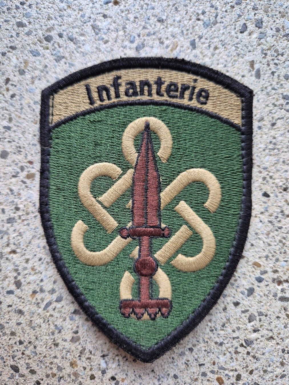 Placchette & Badge: *** Badge Infanterie  mit klett *** – Usato da Riedholz venduto da fr_sIruP
