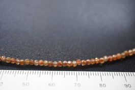 Zirkon   2.5mm Facettiert  TOP   Kette mit Silber Verschluss