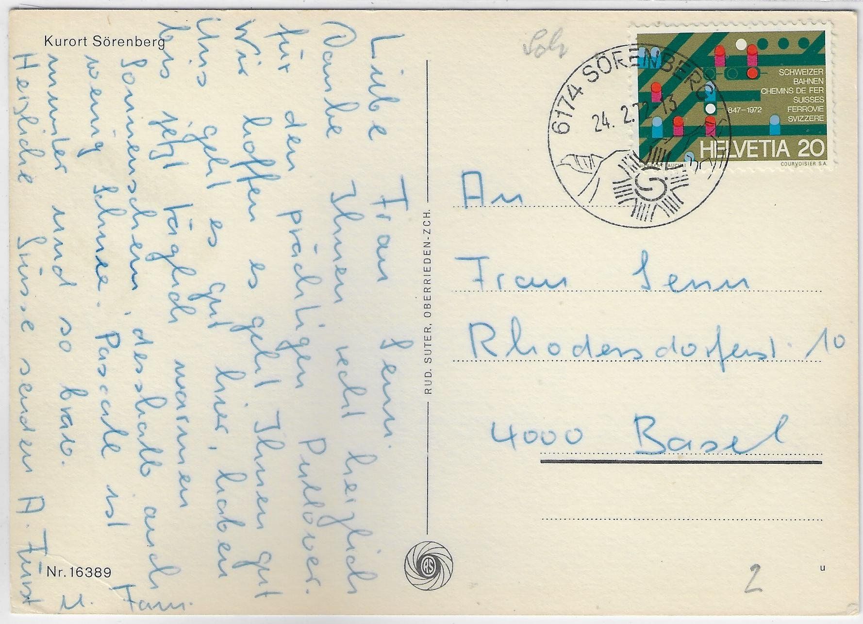 Cartoline postali: Sörenberg - Skilift - Multiview – Usato da Ettingen venduto da Kartenplanet 1