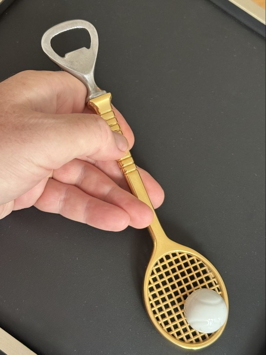 Apribottiglie & Tappi per chiusura: Wunderschöner, edler Flaschenöffner Tennisschläger – Usato da Luzern venduto da downtonabbey 2