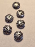 6x Schöne Perle in Antik Silber 18x10mm