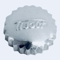 Couronne TISSOT, ancien logo, chromée, y compris le sceau D 