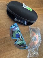 Alpha Sonnenbrille, glänzend blau, inkl. Etui & Ersatzgläser