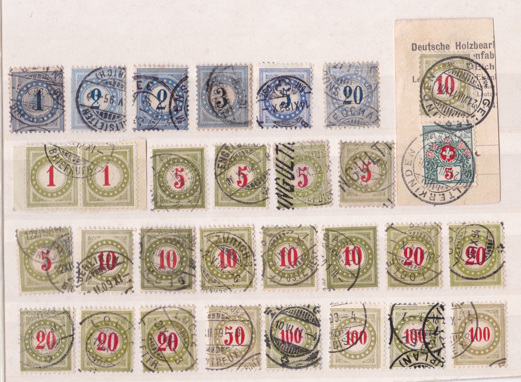 Tutti i francobolli: CH Briefmarken Lot "Portomarken" – Usato da Münchwilen AG venduto da Nesar