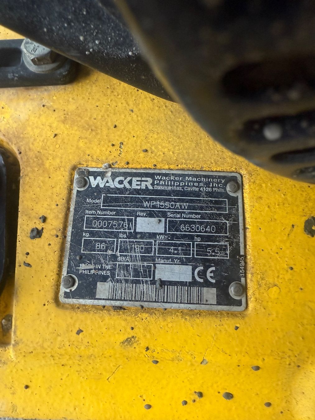 Wacker Neuson Alle Maschinen: Vibroplatte Wacker WP1550 – Gebraucht aus Stalden VS von kevi93 5