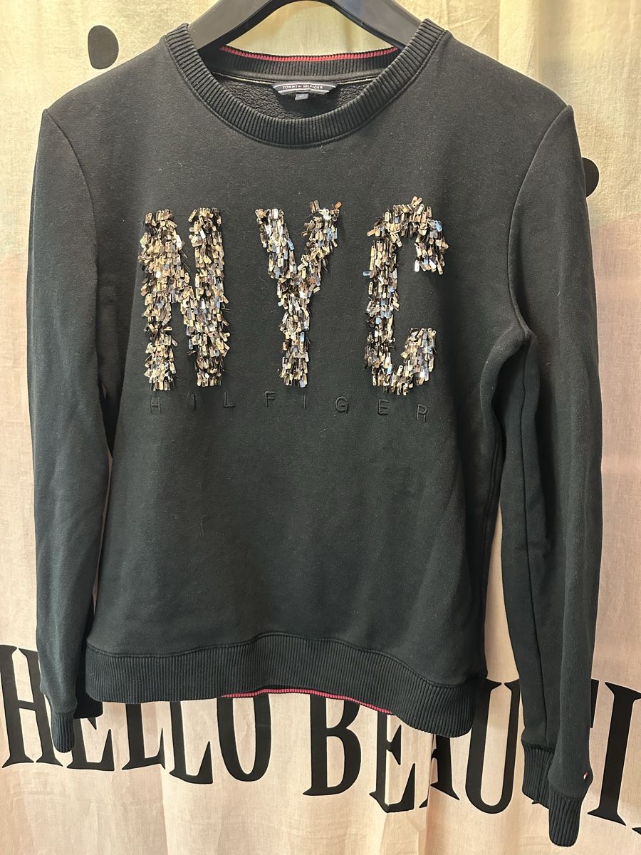 Tommy Hilfiger Pullover & Sweatshirts: Tommy Hilfiger Pullover m.  Pailletten XS schwarz – Gebraucht aus Neunkirch von misach69