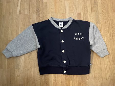 Petit Bateau Sweatjacke dunkelblau grau Grösse 86