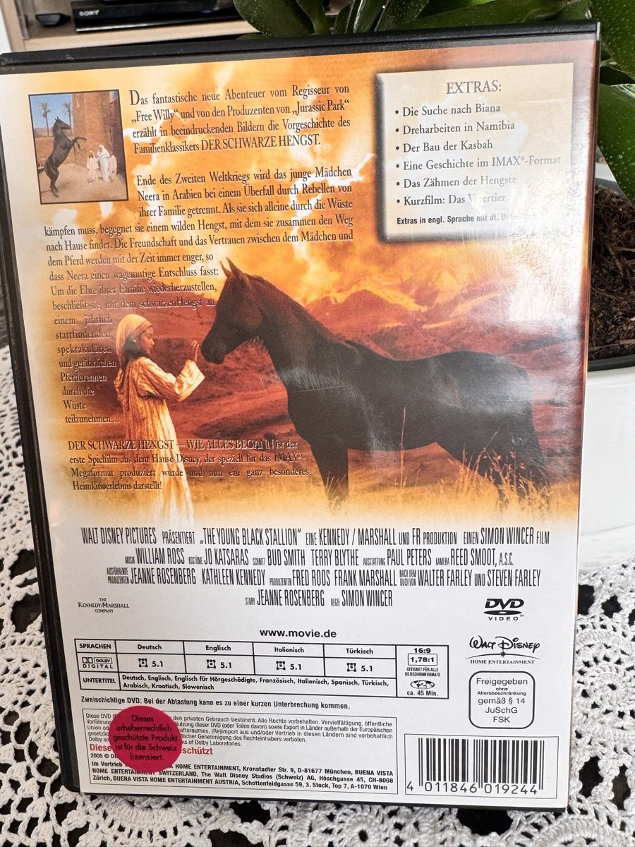 Tutti i DVDs: Der schwarze Hengst DVD Pferdefilm – Usato da Emmenbrücke venduto da Steipler 1