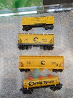 Biete 4 Eisenbahnwaggons "Chessie System" - guter Zustand