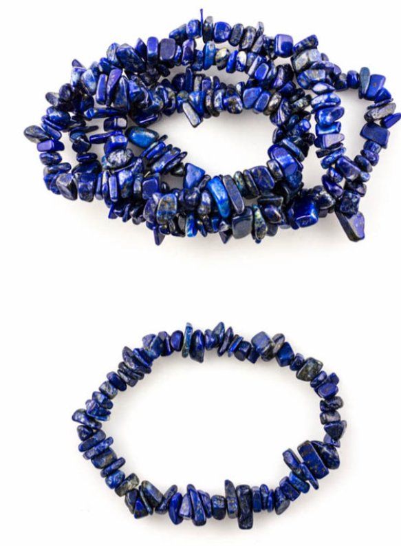 Minerali & Pietre curative: Splitterarmband Elast Lapis Lazuli – Nuovo e nell'imballaggio originale da Winterthur venduto da LukasMineralienOase