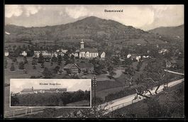 AK Gommiswald, Ortsansicht mit Kirche und Kloster Berg-Sion
