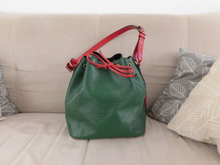 Louis Vuitton EPI petit Noé Green×red/bag/Tasche!!