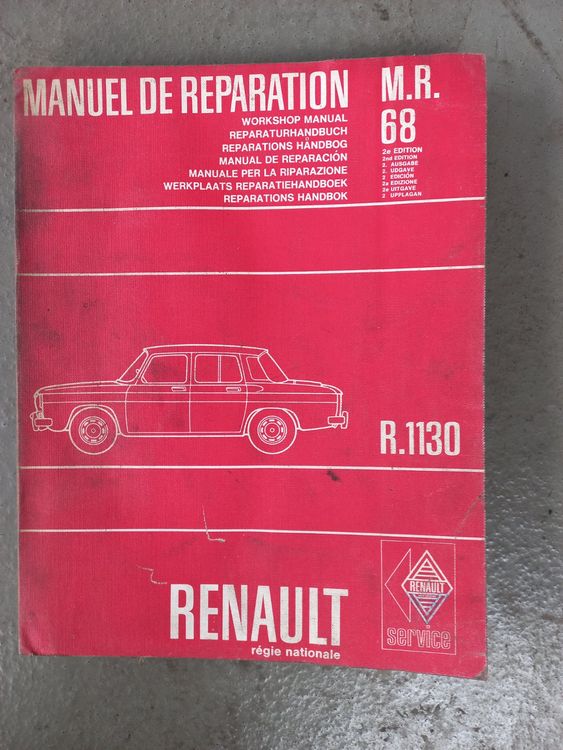 Libri: Oldtimer Renault Werkstatthandbuch Renault R8 / R 8 , R1130 – Usato da CH - DULLIKEN venduto da swissclassicparts