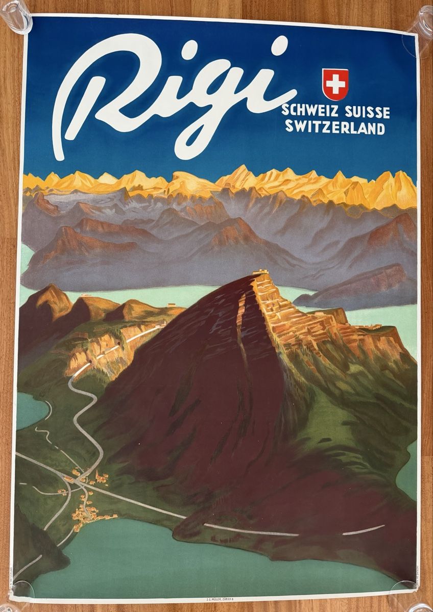 Poster & Bilder: Plakat, Rigi, Original, Moos, 1939 – Gebraucht aus Dietikon von Tiburon6