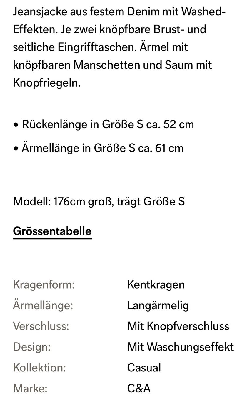 Giacche: NEU Jeansjacke Grösse M              Originalpreis CHF 49.95 – Nuovo e nell'imballaggio originale da Lostorf venduto da Lavendel2018 3