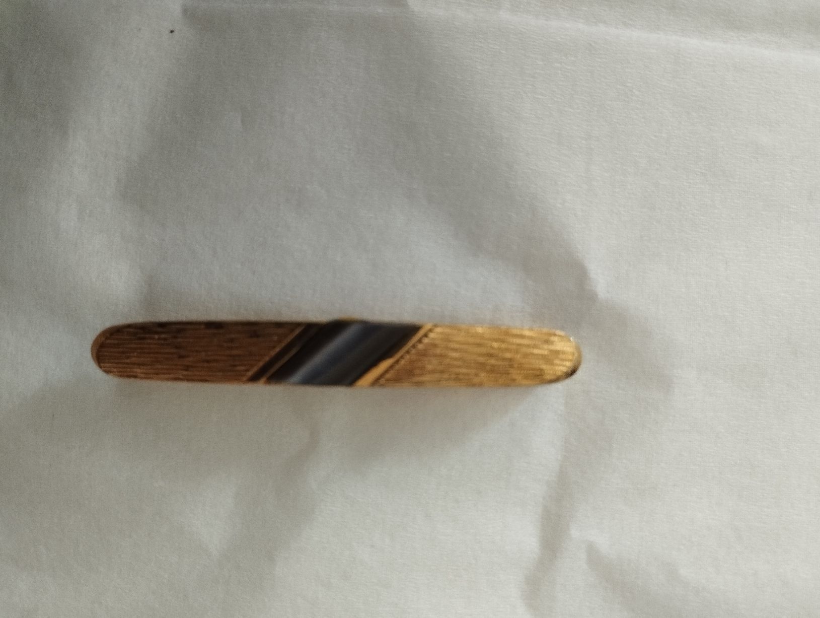 Spille & Fermagli: Krawattennadel Goldfarben gestreift mit schwarzem Stein – Nuovo (secondo la descrizione) da Ostermundigen venduto da Dinge1 5