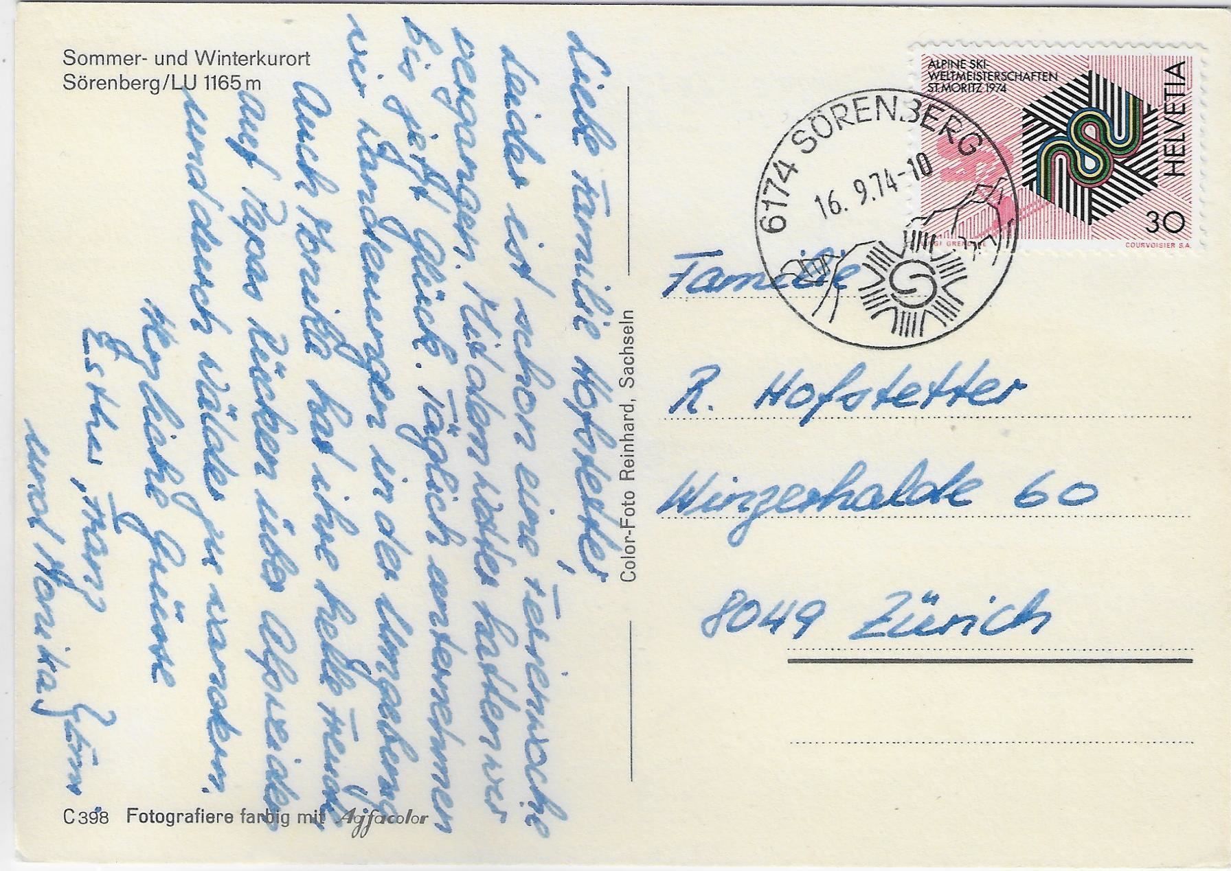 Cartes postales: Sörenberg - Generalansicht – Antique à Ettingen par Kartenplanet 1