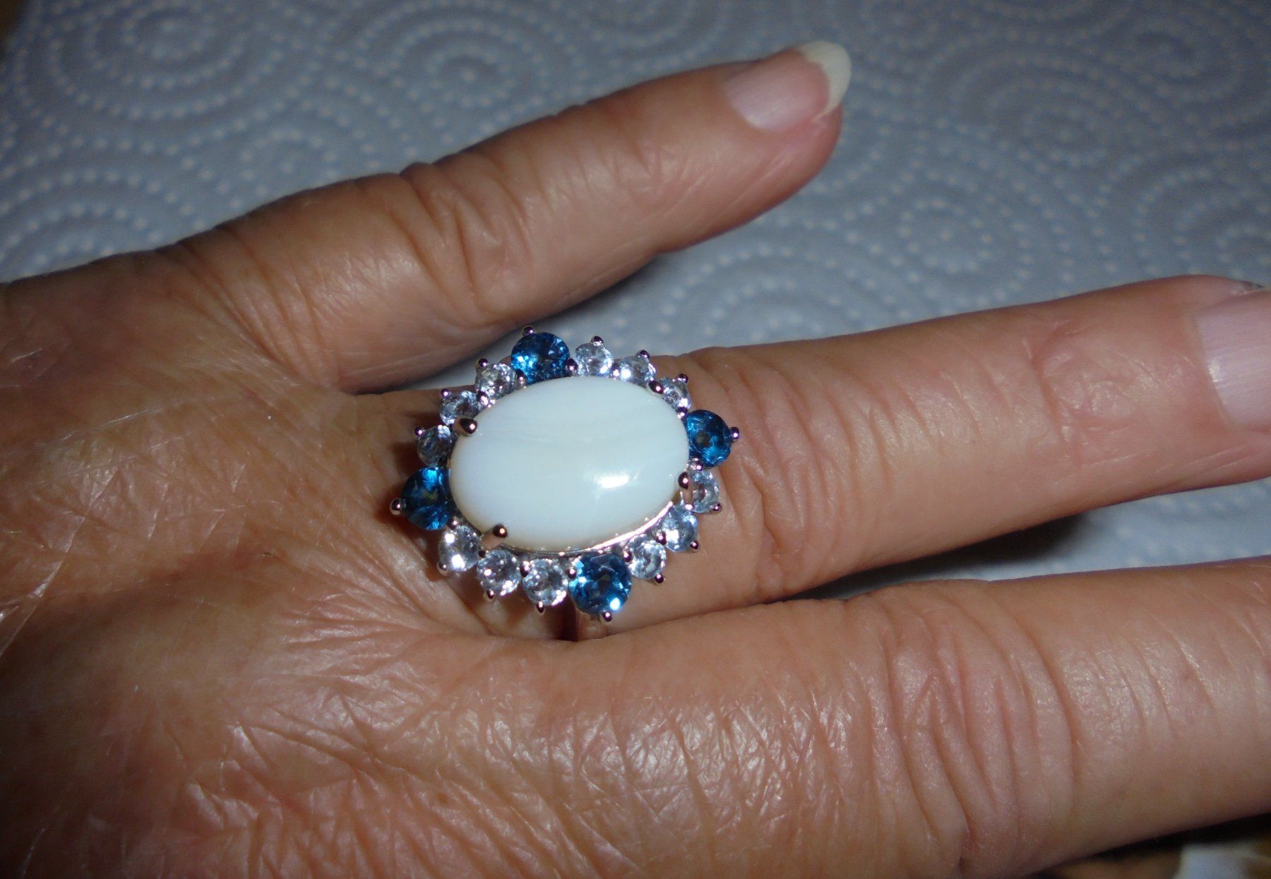 Anelli: Echtschmuck: Weisser Opal-Silberring 17/53 – Nuovo (secondo la descrizione) da Zuchwil venduto da maumauchi 8