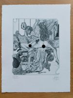 Exlibris Günter Hujber - Original Radierung Erotik signiert