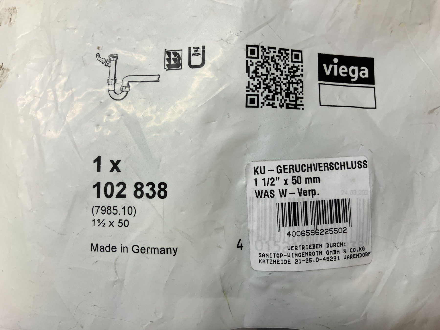 Armaturen: Sanitär Ablauf Siphon Set Neu – Neu und originalverpackt aus Altishofen von  1