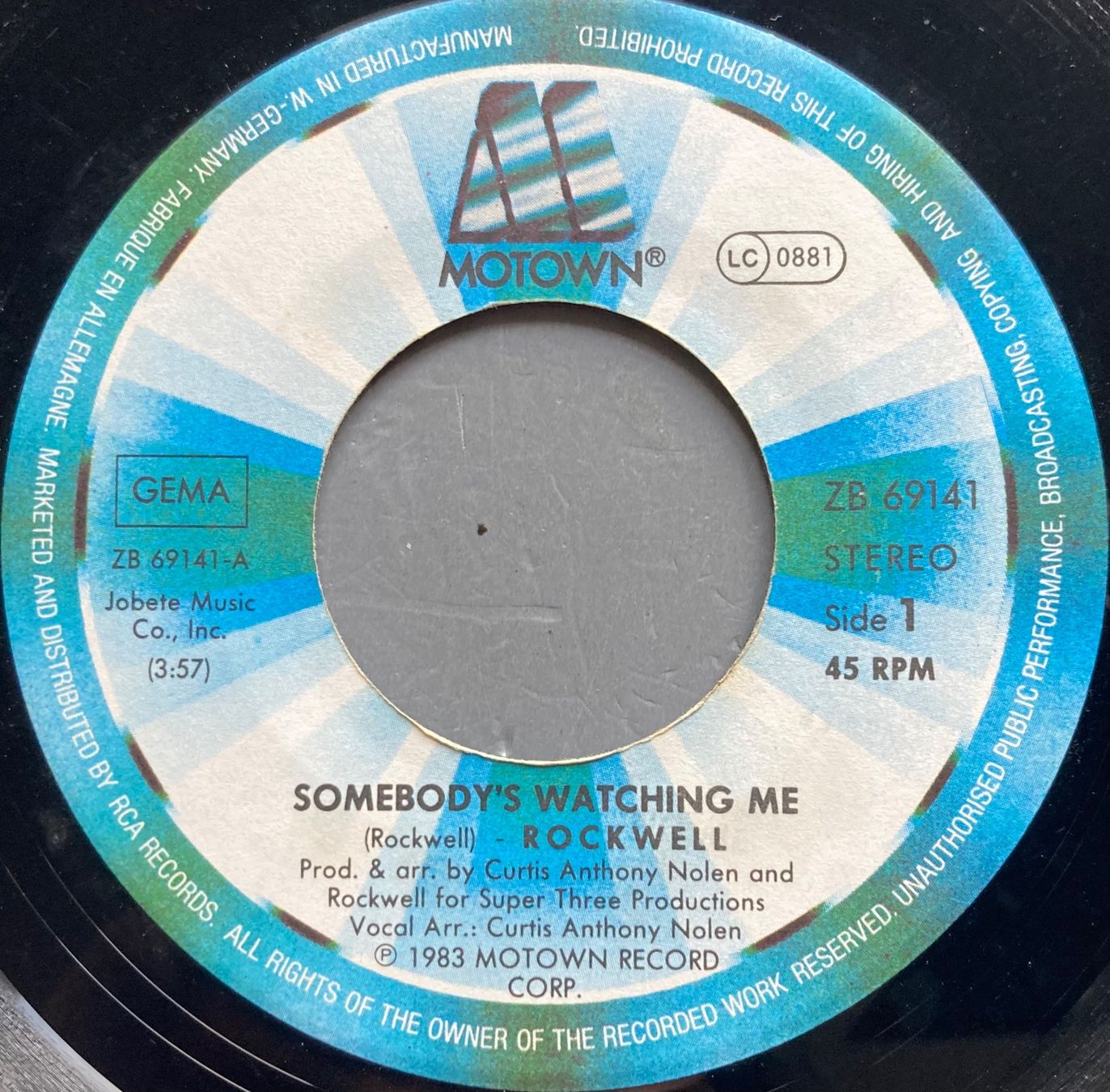 Schallplatten: ROCKWELL - SOMEBODY'S WATCHING ME – Gebraucht aus Poliez-Pittet von Newtown-Records 2