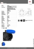 Einbausteckdose T23 IP55 16 Ampere 3 polig 230V