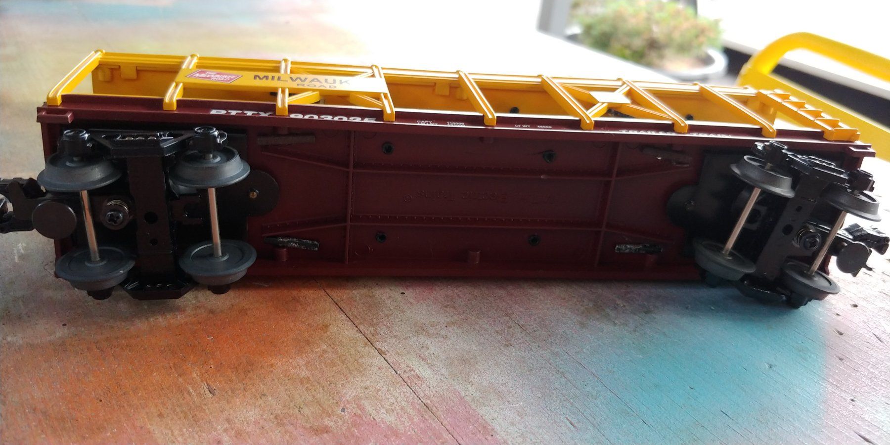 Modellini di ferrovie: MTH Güterwagen beladen mit 4 Autos O – Usato da Waltenschwil venduto da Ardnas007 1
