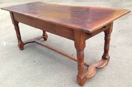 Nussbaum Tisch Schubladen, Klostertisch 176 x 72 cm Hartholz