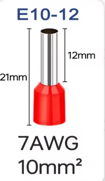 Componenti elettronici: 7 AWG 10 mm² Crimp-Kabelschuhe – Nuovo e nell'imballaggio originale da Winterthur venduto da pir_pt 1
