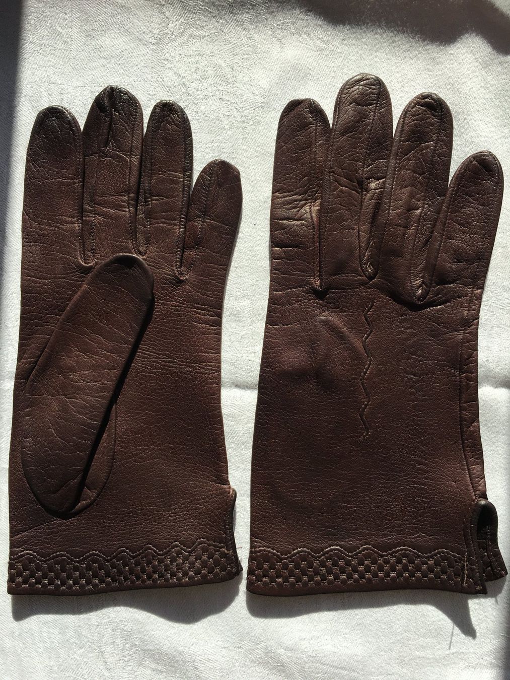 Guanti & manicotti: Damen Lederhandschuh Dunkelbraun – Usato da Bern venduto da aiz_2xxb