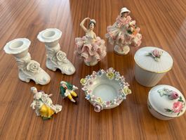 Konvolut aus Porzellan-Objekten (Meissen, Capodimonte u.a.)