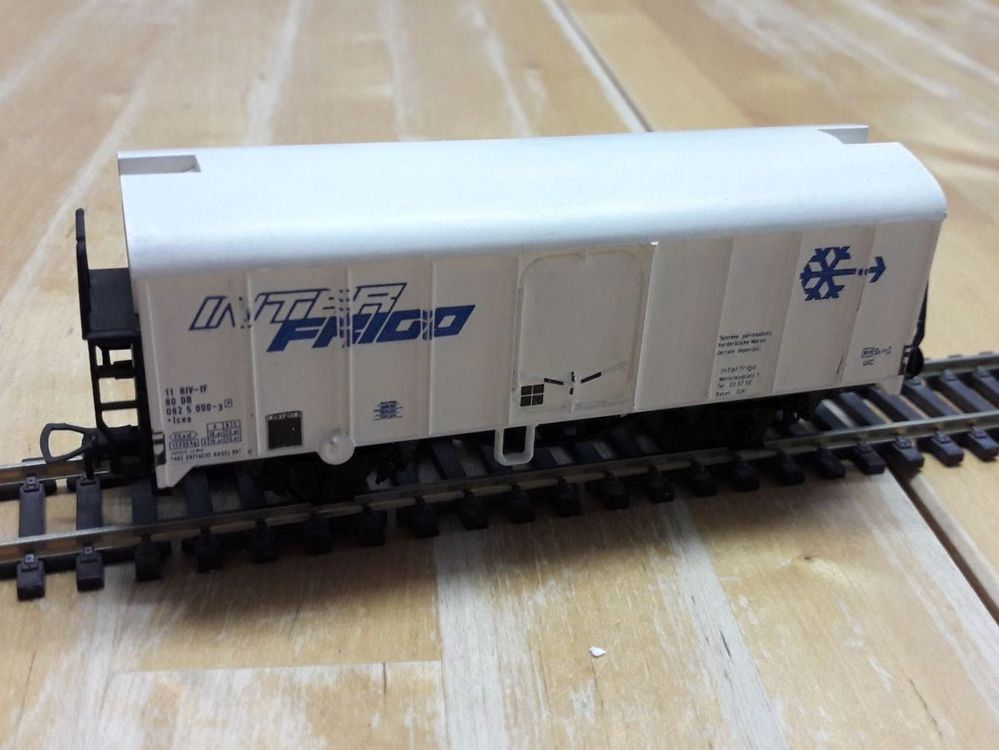 Wagon SNCF Interfrigo SMCF époque 3 HO Réf 103 Blanc Plastique Vintage 1961