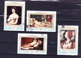 Série 4 timbres UAE - OMAN _ 1970 - Obl.