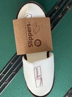 Pantofole da casa bianche logo ricamato taglia unica